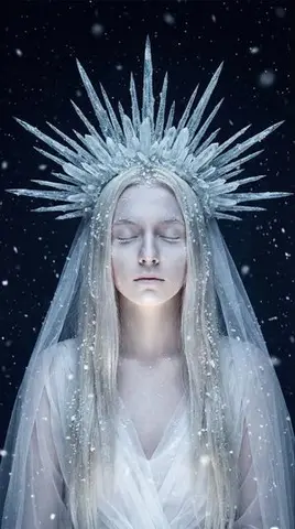 Ethereal Winter Goddess Portrait Prompt