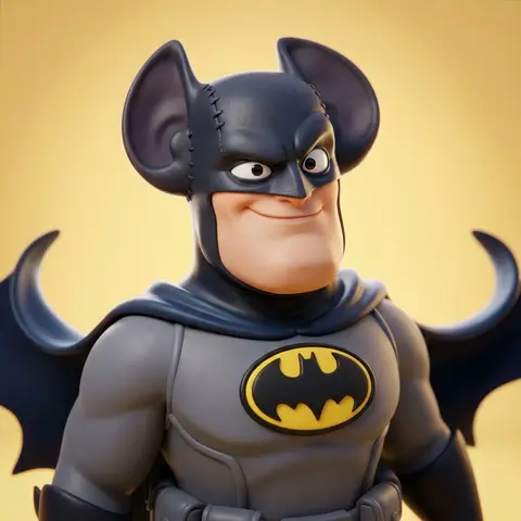 High-quality stylized 3D CGI big-head cartoon render of Harry