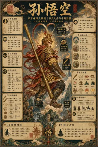 东方神话人物志百科海报