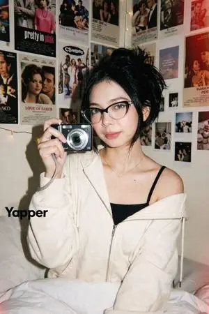 Y2K Candid Digital Camera Portrait of a Young Woman