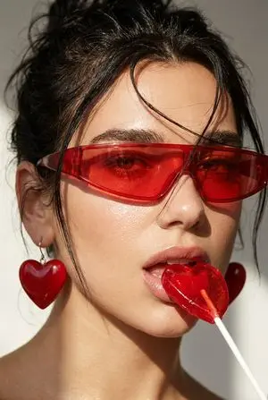 Heart Lollipop Editorial Portrait