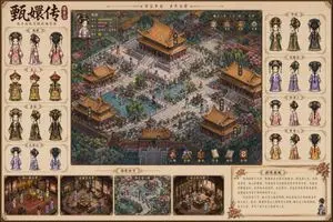 Historical drama pixel art concept