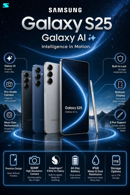 Samsung Galaxy S25 Infographic Poster