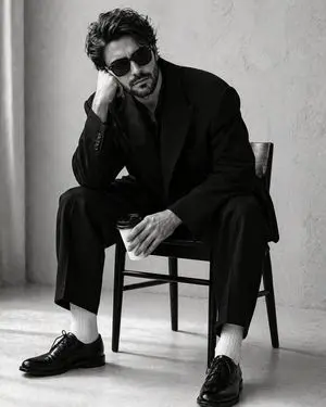 High-Contrast Monochrome Studio Portrait