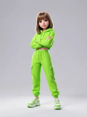 Disney-Pixar Style 3D Animation of Rosé (Blackpink)