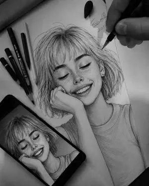 Hyper-Realistic Graphite Sketch Portrait