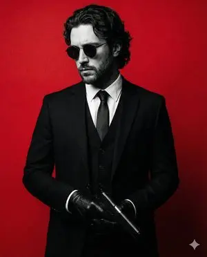 Neo-Noir Fashion Portrait with High Contrast