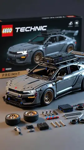 Ultra-detailed studio product render of a LEGO Technic style