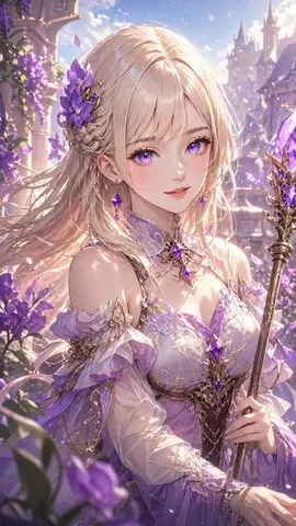 Lavender Fantasy Mage Portrait