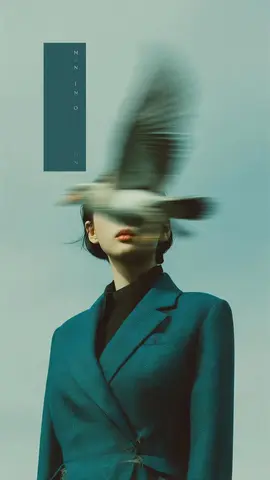 Editorial photography, a woman wearing a structured deep teal