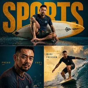 Fashion Sports Editorial Triptych
