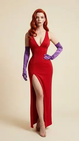 Jessica Rabbit Cosplay with Anya Taylor-Joy Likeness