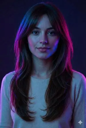 Neon Accent Lighting Portrait Prompt (Image Reference)