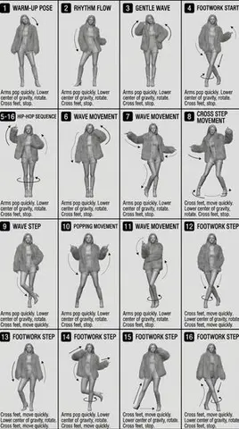 16-Panel Hip-Hop Motion Sheet