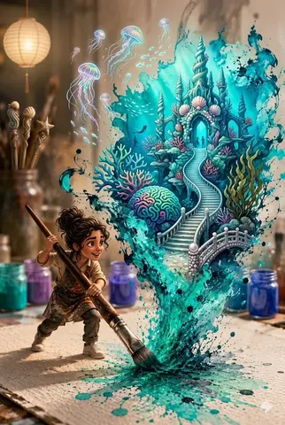 Magical Underwater Artist Studio