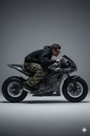 Y2K Style Translucent Motorbike Product Design