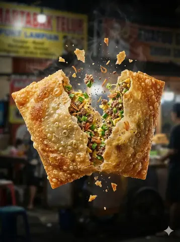 Ultra-realistic high-speed food photography of a crispy golden fried