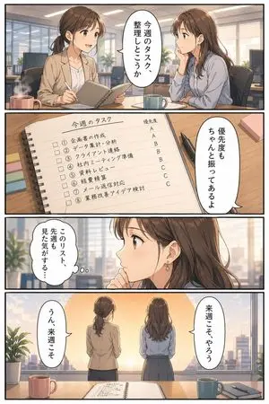Business Office Manga Task Comic
