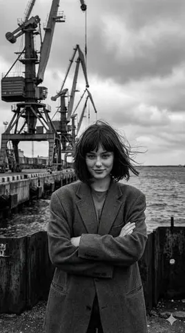 Black and White Industrial Fashion Portrait