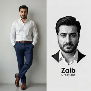 Vertical Split-Screen Branding Composition