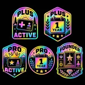 Holographic Membership Badge Set
