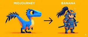 Midjourney Style Transfer for Samurai Image