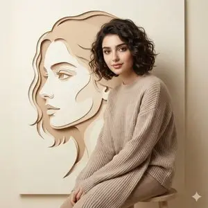 Minimalist Conceptual Dual-Identity Portrait Prompt