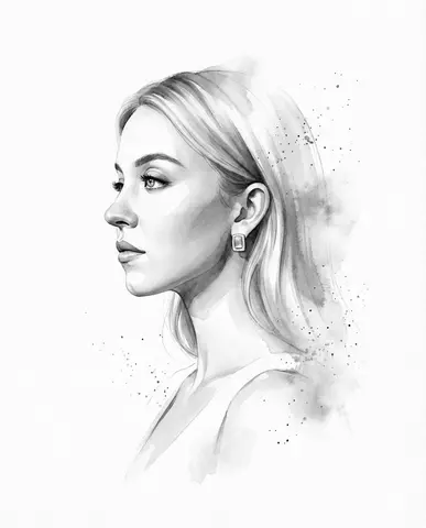 Transform the input photo into a refined monochromatic ink