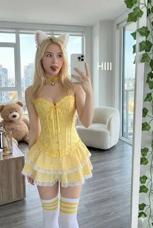 Playful Mirror Selfie Prompt (Cat Ears Headband)