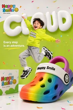 Colorful Children's Shoe Ad