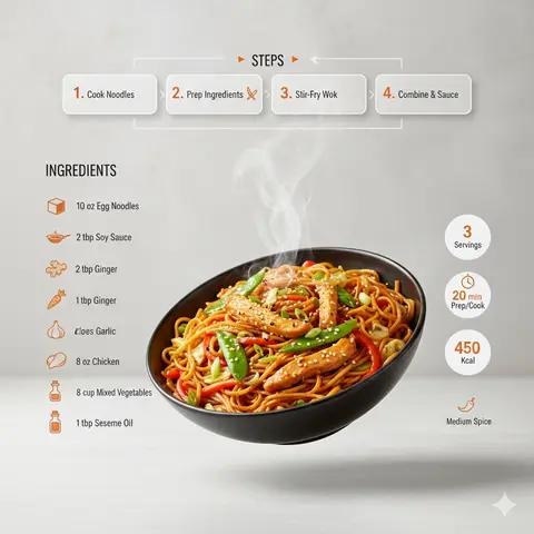 Ultra-clean modern recipe infographic