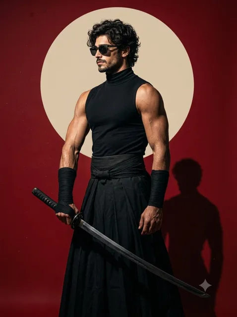 Modern Samurai Studio Portrait