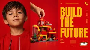 Red Triptych Build the Future Poster