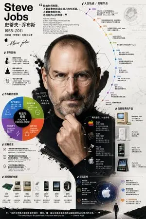 Detailed Biographical Infographic Poster