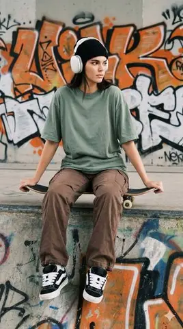 Alternative Skater Aesthetic Portrait Prompt