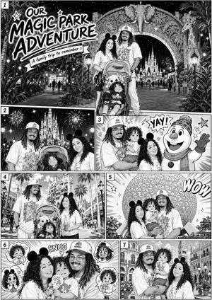 Manga Style Family Disney Trip