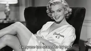 Archival Film Still of a Glamorous Femme Fatale