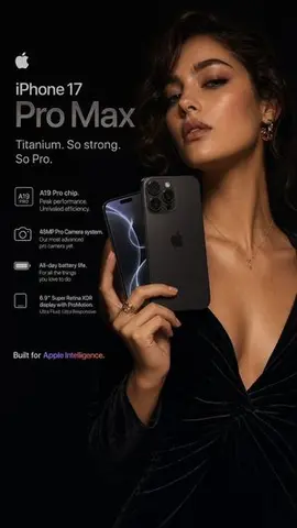 Hyperrealistic iPhone 17 Pro Max Ad