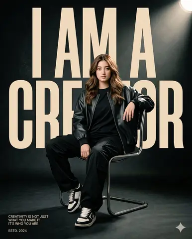 Luxury Streetwear Fashion Editorial Poster