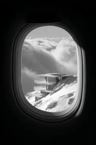 a window looking out an airplane and you can