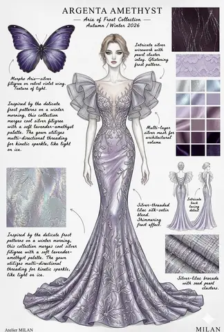 Ethereal Butterfly Couture Sketches