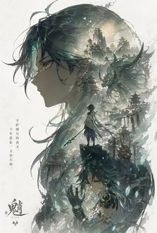 character promotional poster for “[XXX]”, using a unified vertical