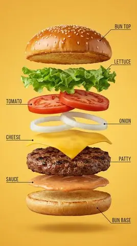 Vertical Exploded Food Infographic