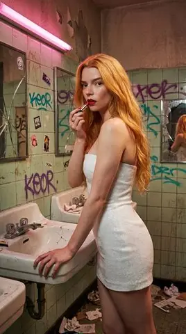 Gritty Urban Restroom Portrait