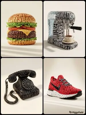 Hyper-Realistic 3D Typographic Sculpture Product Concept