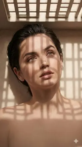 Top-down cinematic surreal portrait with shadow mapping