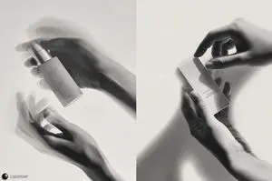 Monochrome Kinetic Product Photography Prompt