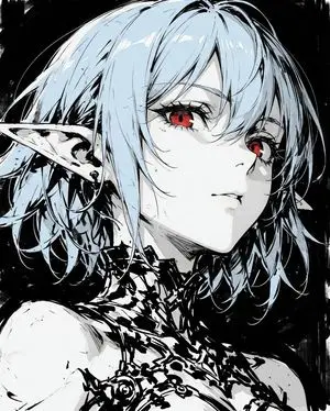 Censored Elf Cyborg Portrait