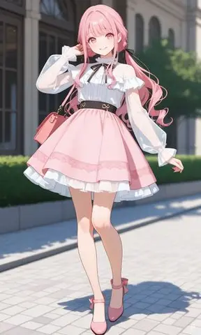 Cute Ribbon Coordinate Fashion Prompt