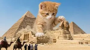 Kaiju Kitten Destroying Sydney Waterfront